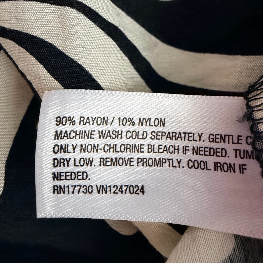 NWT A New Day‎ Black Cream Seashell Tiered Midi Skirt A-Line XXL Summer Style - Picture 9 of 11